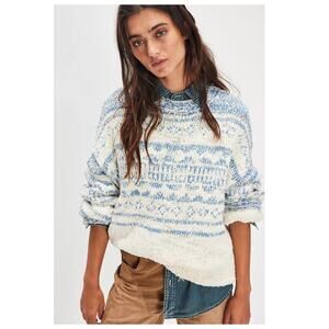 Free People Dani Oversize Cotton Blend Sweater Size Large